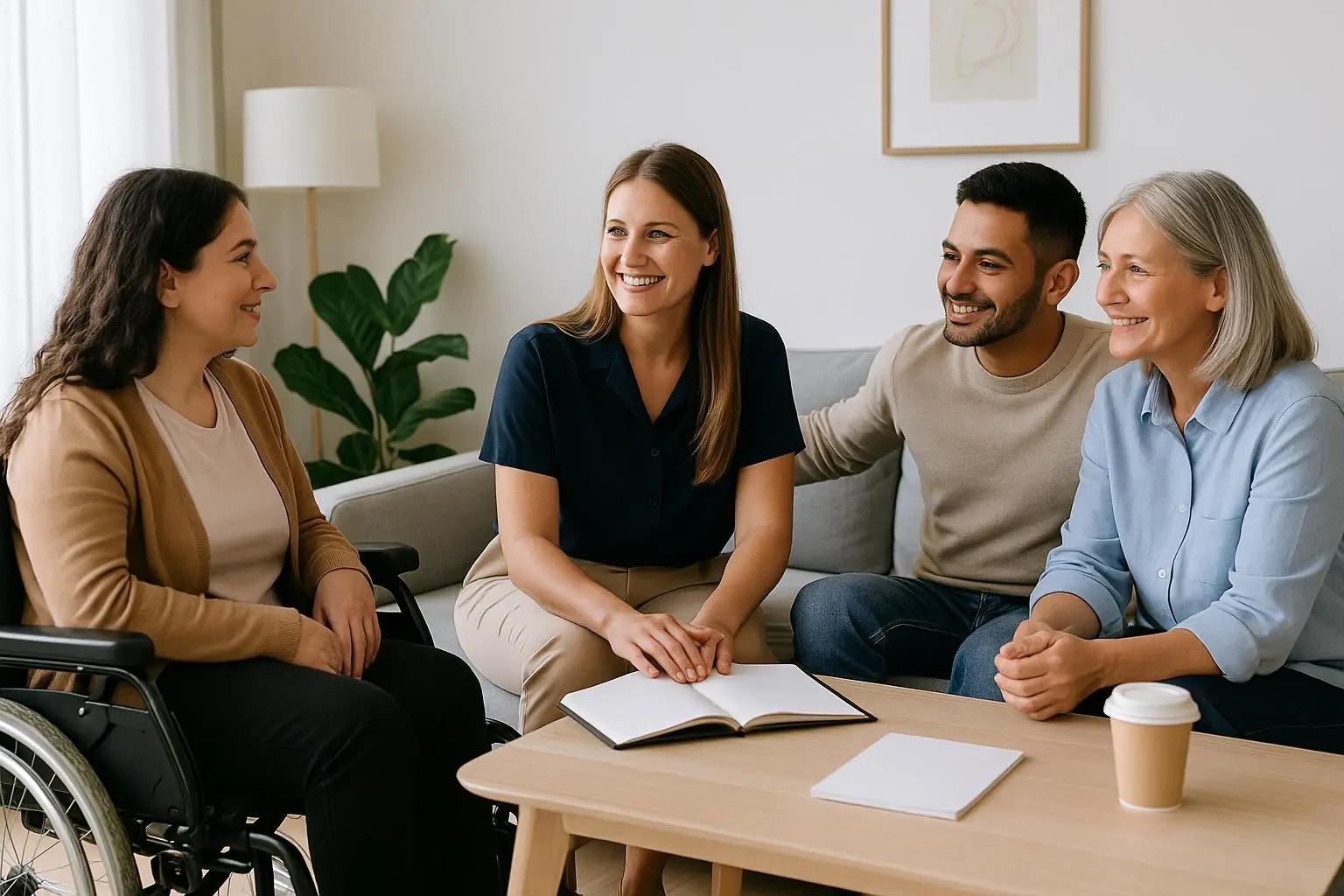 NDIS support coordinator meeting with participant